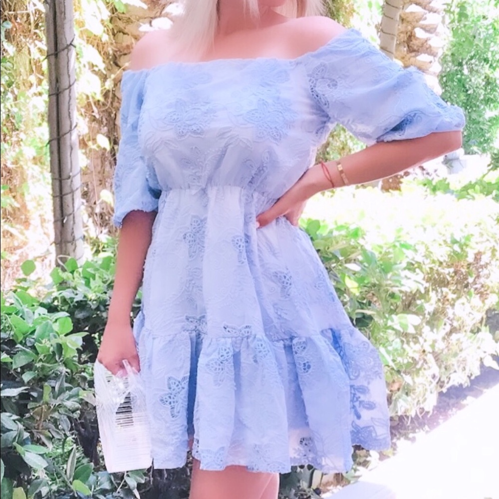 Baby blue dress
